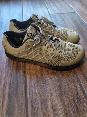 Reebok Womens 8.5 Tan Athletic Training Shoes Crossfit